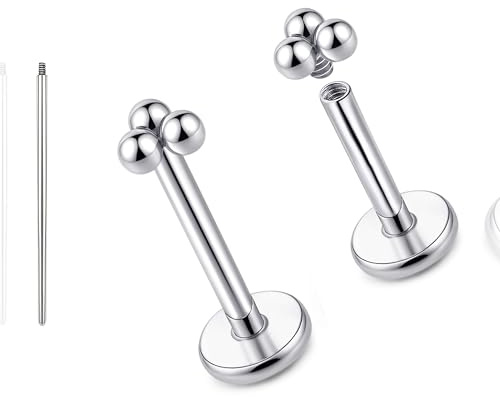 limerencia 18G G23 Reintitan Helix Piercing Tragus Ohrringe Innengewinde Labret Conch Piercing Hypoallergen Helix Ohrringe Piercing Ohr Muschel Medusa Piercing Schmuck