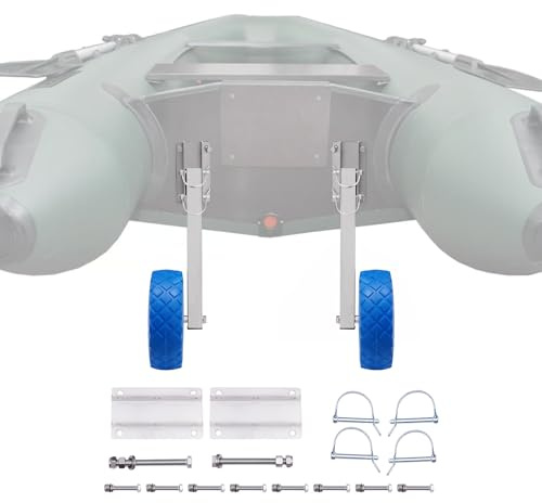 OUBUBY Schlauchbooträder Slipräder Schlauchbooträder Max. Traglast 150 kg Transporträder Edelstahl Schlauchboot Bootstrailer Anhänger Sliprollen für Schlauchboot, Slipräder, Schlauchbooträder
