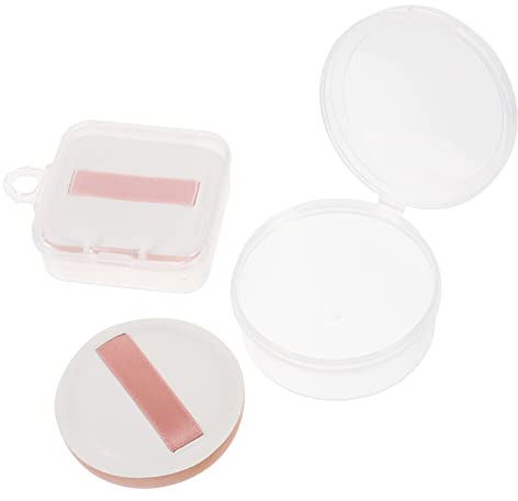 OSOLADY Marshmallow Makeup Sponge Set 2pcs Powder Puff for Women, Triangular round Shapes, Dual-use Dry Wet Face Applicator with Storage Box, Soft Cosmetic Blending Sponges for Foundation