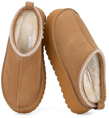 Mishansha Damen Warme Hausschuhe Winter Feste Sohle Frauen Pantoffeln Indoor Outdoor Slipper Khaki Gr.37