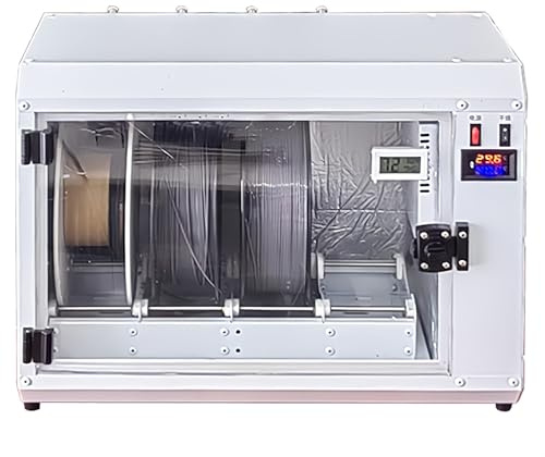 YXZQLOZ Caja de Secado de filamentos, deshidratador de filamentos de 4 bobinas con termómetro e higrómetro, Pantalla Digital, Temperatura Ajustable de 0-70℃