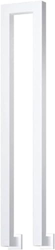 Ringhiera per scale in alluminio a forma di U con aste di supporto antiscivolo, bianco, 85 cm, facile installazione per un accesso sicuro alle scale e caratteristiche di sicurezza migliorate