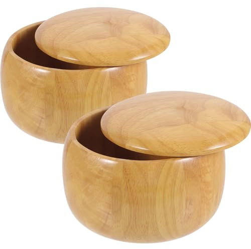 Alasum Bol de Rangement en Bois pour Pierres de Jeu Go, Pot Compact et Multifonction, Support élégant pour Accessoires de Jeu d’échecs, idéal pour étudiants et Amateurs