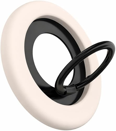 Amayo – Mobiltelefonring hållare för magsafe, mobiltelefonfingerhållare handtag magnet fingerhållare smartphone ringhållare stativ för iPhone Serie 14 Pro Max, 13, 12 tillbehörshållare (beige)