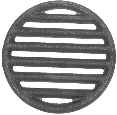 GETAJGHSD Gusseiserner Runder Grillrost 17cm Durchmesser Gleichmäßige Hitzeverteilung Ersatzrost für Holzkohlegrills für Gartenpartys und Camping