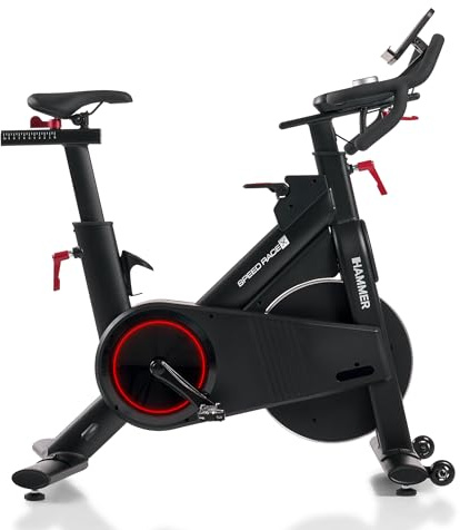 HAMMER Speedbike Speed Race X ´26, Indoor Cycle, 20 kg Schwungmasse, Heimtrainer Fahrrad, Kinomap und Zwift, Hometrainer Fahrrad, Belastbarkeit 130 kg
