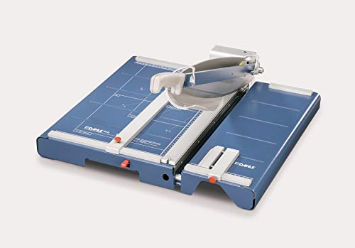 Dahle Cisaille 868 (jusqu'à 35 Feuilles, DIN A3, 460mm de Coupe, dispositif automatique de Sécurité, Lame Affûtée, Pression Automatique, coupe de bandelettes) Bleu