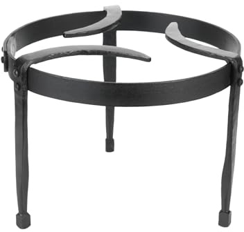 Battle-Merchant mittelalterliches Dreibein, Stahl, rund, 1,55 kg, schwarz | Dekorativ, Praktisch, Funktionell, Kochstelle, Mittelalter, Wikinger, Reenactment, LARP, Camping oder den Garten