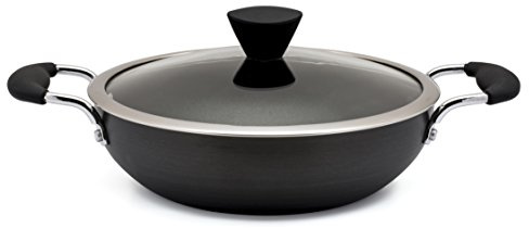 Zinel 4170 Non-Stick Wok with Hard Anodised Induction Base, Grey, 24 cm