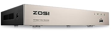 ZOSI DVR 8 Canali 1080P Videoregistratore Digitale H.265+ 4-in-1 Supporta HD-TVI, CVI CVBS AHD 960H telecamere di sicurezza, visualizzazione remota, rilevamento del movimento NESSUN disco rigido