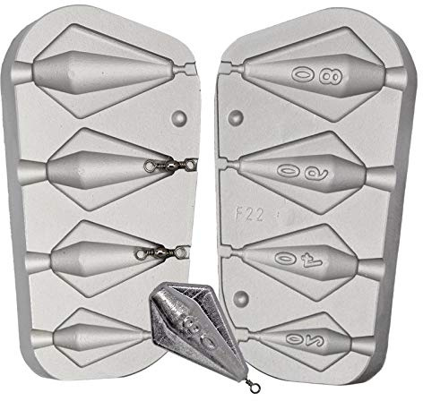 Ascensor plomo molde 20 – 40 – 60 – 80 gr/pesca Sinker molde/molde de pesca/22