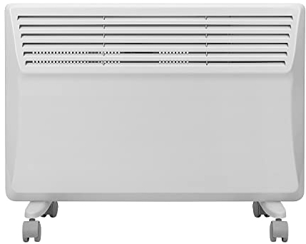 Devola Electric Panel Heater Low Energy Wall mounted Radiator 1500W, Eco Warm Energy Efficient Technology, Floor stand & wall mount, Adjustable Thermostat with Programmable Timer, Lot 20, DVS1500W