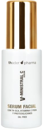 Thader Th Pharma V-Ministral C Sérum Facial con Potentes Activos, Ácido Hialurónico, Vitamina C pura y Proteoglicanos, 40 ml