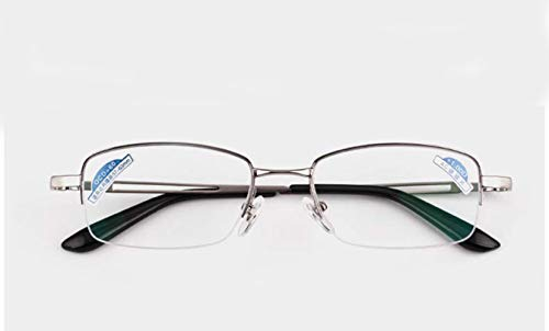 WFENG Intelligente Automatische Zoom-Lesebrille,Anti-Blu-Ray-Hd-Lesebrille Mit Doppeltem Verwendungszweck Für Männer Und Frauen Kratzfest/grau / +1.0