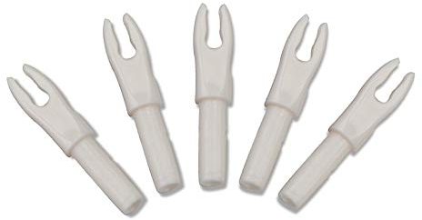 ZSHJGJR Bogenschießen Kunststoff Pfeilnocken Einfügen Nock Pin Für Innendurchmesser 4,2mm Pfeil Welle 50 Stücke (Weiß)