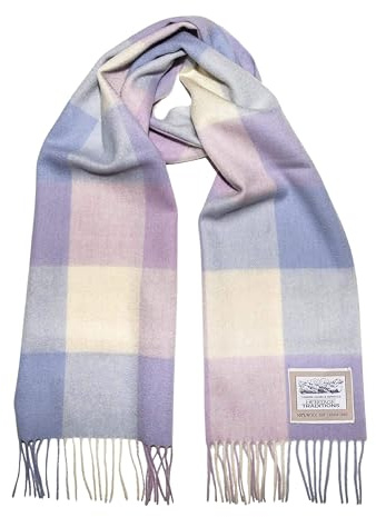 Heritage Traditions Écharpes tartan 100% pure laine, châles et écharpes (boîte lilas)