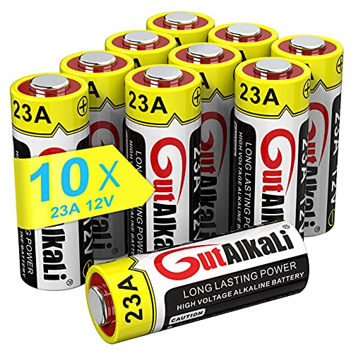 GutAlkaLi 10 Stück 23A 12V Batterie MN21 Quecksilberfreie Batterie 23A 12V Alkaline (23A-10er)