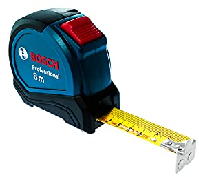 Bosch Professional Metro a nastro da 8m Autolock (clip per cintura, gancio magnetico (NdFeB), nastro da 27mm in acciaio rivestito di nylon)