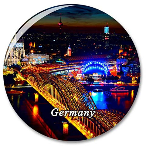 Deutschland Hohenzollernbrücke Kolntriangle Köln Kühlschrankmagnet Dekorativer Magnet Touristische Stadt Reise Souvenir Sammlung Geschenk Starker Kühlschrank Aufkleber