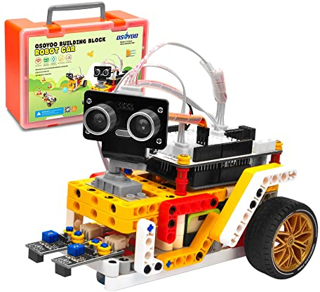 OSOYOO Building Block Robot car kit for Arduino als Spielzeug Geschenk für Kinder Jugendliche Erwachsene zum Lernen Programmieren Elektronische Schaltungen IOT Mechanisch
