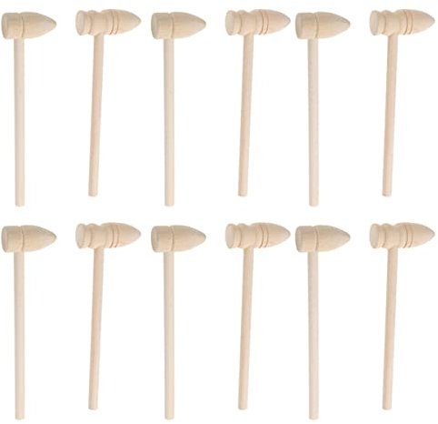 ibasenice 16stücke Teiliges Junge Mädchen Holzhammer Spielzeug Naturholz Klopfhämmer Für Junge Mädchen Vielseitig Einsetzbar Sicher Und Gesund Für Kreative Spiele