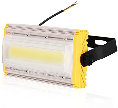 TONZN 50W Floodlight Outdoor COB Flood Light Projector Reflector Lamp Waterproof Spotlight Construction Lamp (Color Temperature : Cold White, Emitting Color : 50W) (50w Cold White)