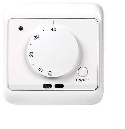 RANRAO Regelbares Thermostat, 220V Mechanischer Raumthermostat, Temperaturregler, Klimaanlage und Fußbodenheizung, Weiß, Wi-Fi, Minimalistisch