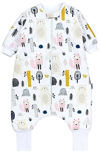 TupTam Baby Schlafsack mit Beinen und Ärmeln OEKO-TEX zertifizierte Materialien, Winterschlafsack 2,5 TOG Unisex