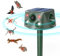 Repellente per Gatti,360° Repellente per Animali ad Energia Solare con Sensore di Movimento e Luce Lampeggiante, 6 Modalità Ultrasuoni Repellente per Topi Uccello Puzzola Scoiattolo Procione Coniglio
