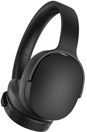 Fiauli Wireless Headphones Over Ear,HIFI Stereo ANC Bluetooth Headphones With Mic,Active Noise Cancelling Wireless Blutooth Headphones,Lightweight Foldable Headset,10H Playtime for Home Office (Black)