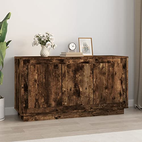 Bulliing Sideboard Living Room Cabinets WohnzimmerschräNke Stauraumschrank Sideboard Räuchereiche 102x35x55 cm Holzwerkstoff