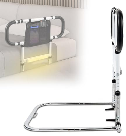 Bettgitter For Ältere Erwachsene, Medizinisch Verstellbarer, Zusammenklappbarer Haltegriff Am Bett Und Handschutz, Haltegriff, Sicherheit, Zusammenklappbarer Stützstock Unter Der Matratze