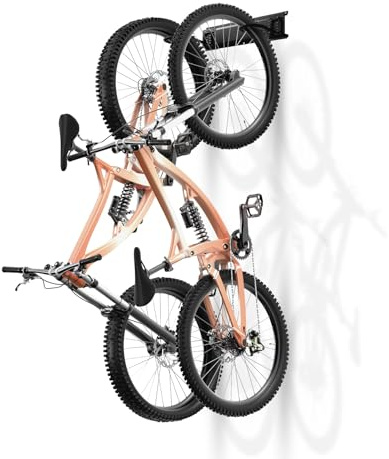 VEVOR Support de rangement pour vélo, 431,8 mm, 2 portes-vélo, organisateur de maison et de garage, capacité de charge 45,36 kg, support mural réglable personnalisable pour différentes tailles de vélo