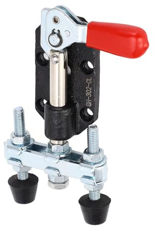 FA3006B Schnellspann-Push-Pull-Kniehebelklemme, Kleine Klemme aus Kohlenstoffstahl mit 90 Kg Klemmkraft für Metallplatten, Leiterplatten, Maschinenbetrieb