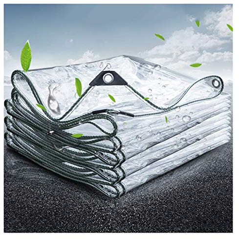 WXQTM Telo Trasparente Gazebo Spessore 0,5 Mm PVC Panno Impermeabile Usato per Terrazza Tetto Copertura per Serra Bordo della Tela Cerata,Specifiche Multiple (2.4x3m)
