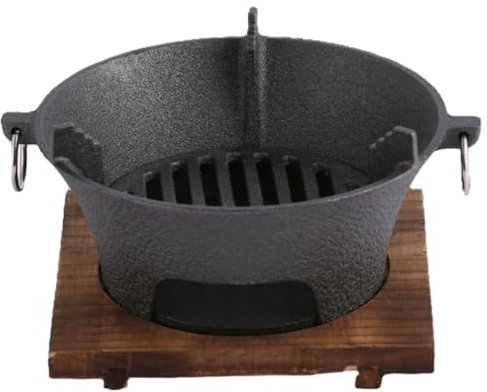 Stufa a tenda Stufa a legna, Fornello da campeggio con design antiscivolo Realizzato in ghisa Fornello da campeggio Zaino in spalla Piccolo Può essere riscaldato con blocchi di alcol/carbone Pentole d