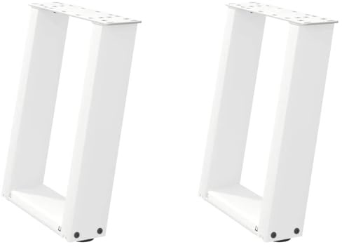 vidaXL Couchtischbeine U-Form 2 STK. Weiß 38x(42-43) cm Stahl