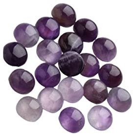 KOCKSHION 20pezzi Gemstone Glass Cabochons Tondi Per Creazioni Di Gioielli e Decorazioni Fai Da Te