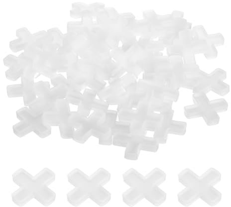 sourcing map Lot de 300 entretoises de carrelage, 8 mm, en forme de croix pour mur et sol, outils pour installation de carreaux de céramique, blanc