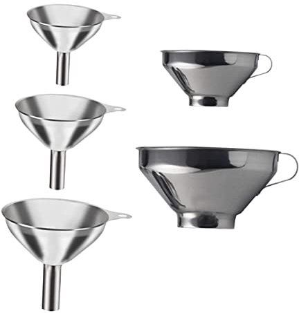 Entonnoirs à Confiture Mini en Acier Inoxydable, Lot de 5