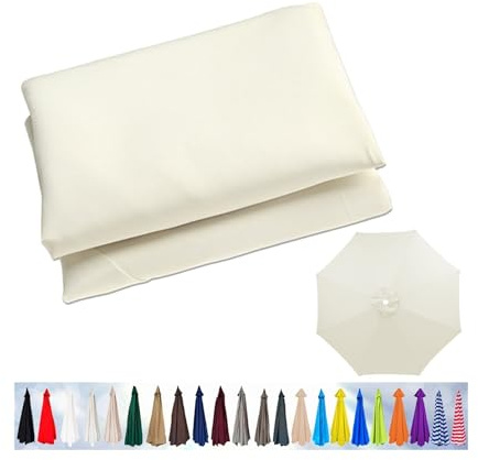 Replacement Parasol Canopy, Garden Umbrella Cover 6/8 Arms, Patio Replacement Cover for 2m/2.3m/2.5m/2.7m/2.8m/3m/3.5m