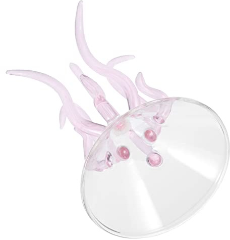 Holibanna Octopus Cocktail Glass Stemless Set of 4 High Borosilicate Glass Unique Jellyfish Design Party Drinkware
