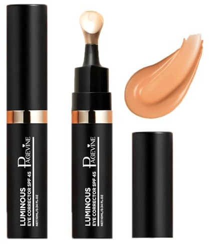 Correcteur oculaire lumineux FPS 45 – Correcteur et éclaircissant hydratant pour les cernes, les imperfections et les taches, Fini éclatant Maquillage léger pour les yeux (# 04)