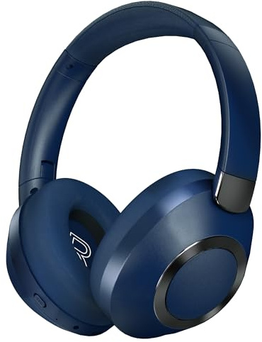 Lankey Sound Kopfhörer Kabellos Bluetooth, Active Noise Cancelling Kopfhörer,100 Std Spielzeit 5.3 Bluetooth Kopfhörer mit ANC Modus, Hi-Res Audio, Tiefer Bass, Transport, Reisen, Studium, Blau