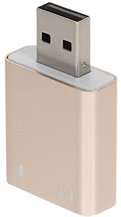 Uonlytech Adaptateur Audio USB 7.1 Canal en Alliage D'aluminium avec Sortie Casque 3,5 Mm pour Ordinateur Portable et Microcasque, Externe et Anti-Chute Couleur Aléatoire