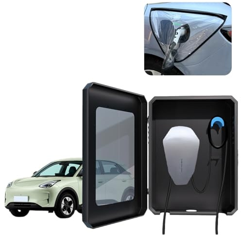 EV Charger Lock Box - Estación de carga resistente a la intemperie con cerradura de combinación y cubierta de lluvia para cargadores de vehículos eléctricos