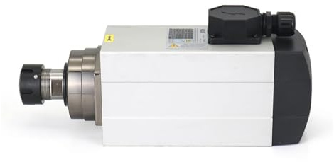 YVAAASIYC Motore mandrino raffreddato ad Aria CNC da 7,5 kW e 9 kW, 380 V, 220 V, ER32, 18000 Giri/min, 300 Hz, 900 Hz, GDF60-18Z, for fresatrice for Incisione CNC.(Without Base,7.5KW 380/V)