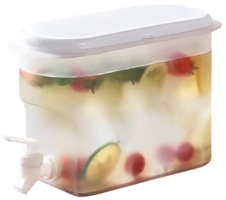 Jarra Fría con Grifo - Dispensador De Té Helado Y Bebidas Frías | Jarra De Agua Fría Con Grifo 2.8L Capacidad Para Fiestas En Casa