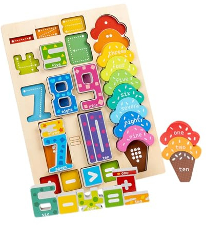 CoudarTitie Tableau de Comptage en Bois pour Apprendre Aux Tout-Petits