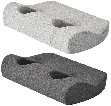 Jiuvaso Cuscino per Le Orecchie con Fori, Supporto per Il Collo, Morbido per Dorme Su Un Fianco, Cuscino per Il Collo
